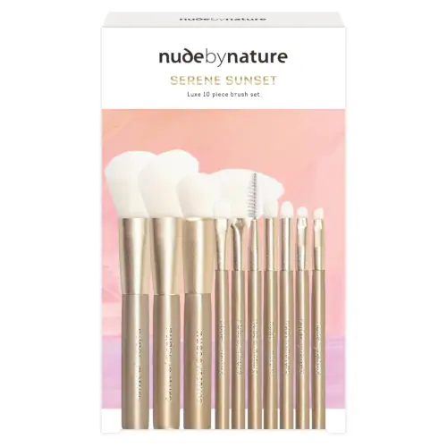 Nude By Nature Serene Sunset 10 piece brush Set 