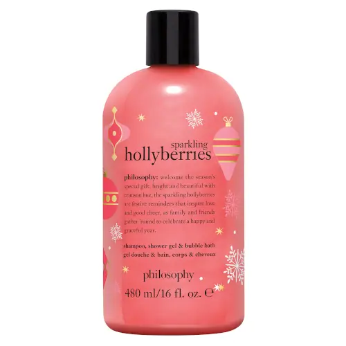 philosophy sparkling hollyberries bath and shower gel 480ml