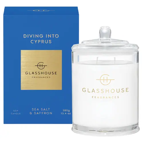 Glasshouse Fragrances DIVING INTO CYPRUS 380g Soy Candle