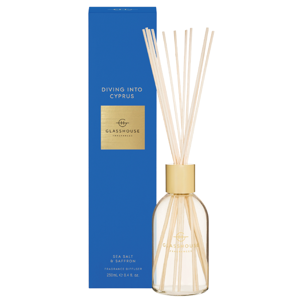 Glasshouse Fragrances DIVING INTO CYPRUS 250mL Fragrance Diffuser