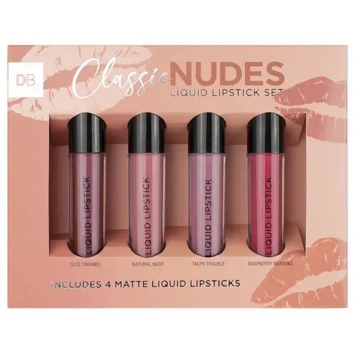 Designer Brands Liquid Lipstick Set - Classic Nudes 