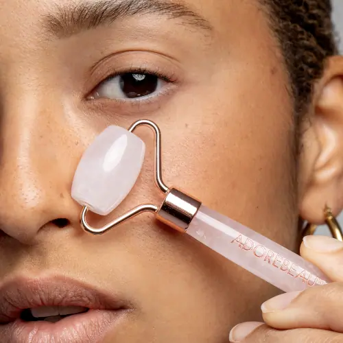 Adore Beauty Rose Quartz Facial Massage Set