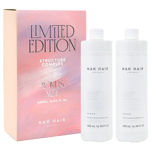 NAK Hair Structure Complex Protein Shampoo and Conditioner 500ml Duo