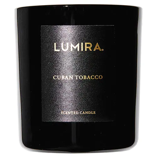 Lumira Glass Candle -  Cuban Tobacco Large
