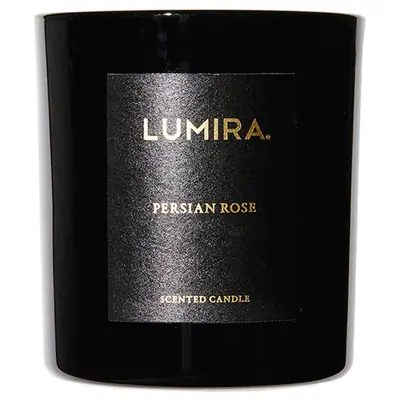 Lumira Glass Candle -  Persian Rose Large