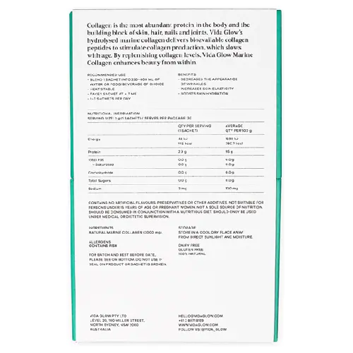 Vida Glow Natural Marine Collagen - Original 30 x 3g