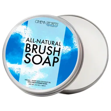 Cinema Secrets All-Natural Solid Brush Soap With Scrubber  -100G
