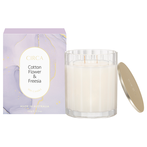 CIRCA Cotton Flower & Freesia Candle 350g AU Adore Beauty