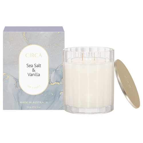 CIRCA Sea Salt & Vanilla Candle 350g Circa Candle Adore Beauty