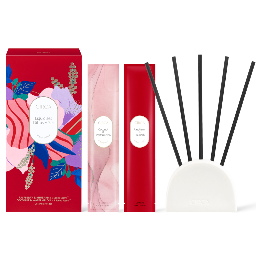 CIRCA Raspberry & Rhubarb, Coconut & Watermelon - Liquidless Diffuser Duo  AU | Adore Beauty
