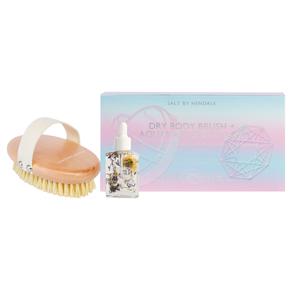 SALT BY HENDRIX Dry Body Brush + Mini Body Oil Set Adore Beauty