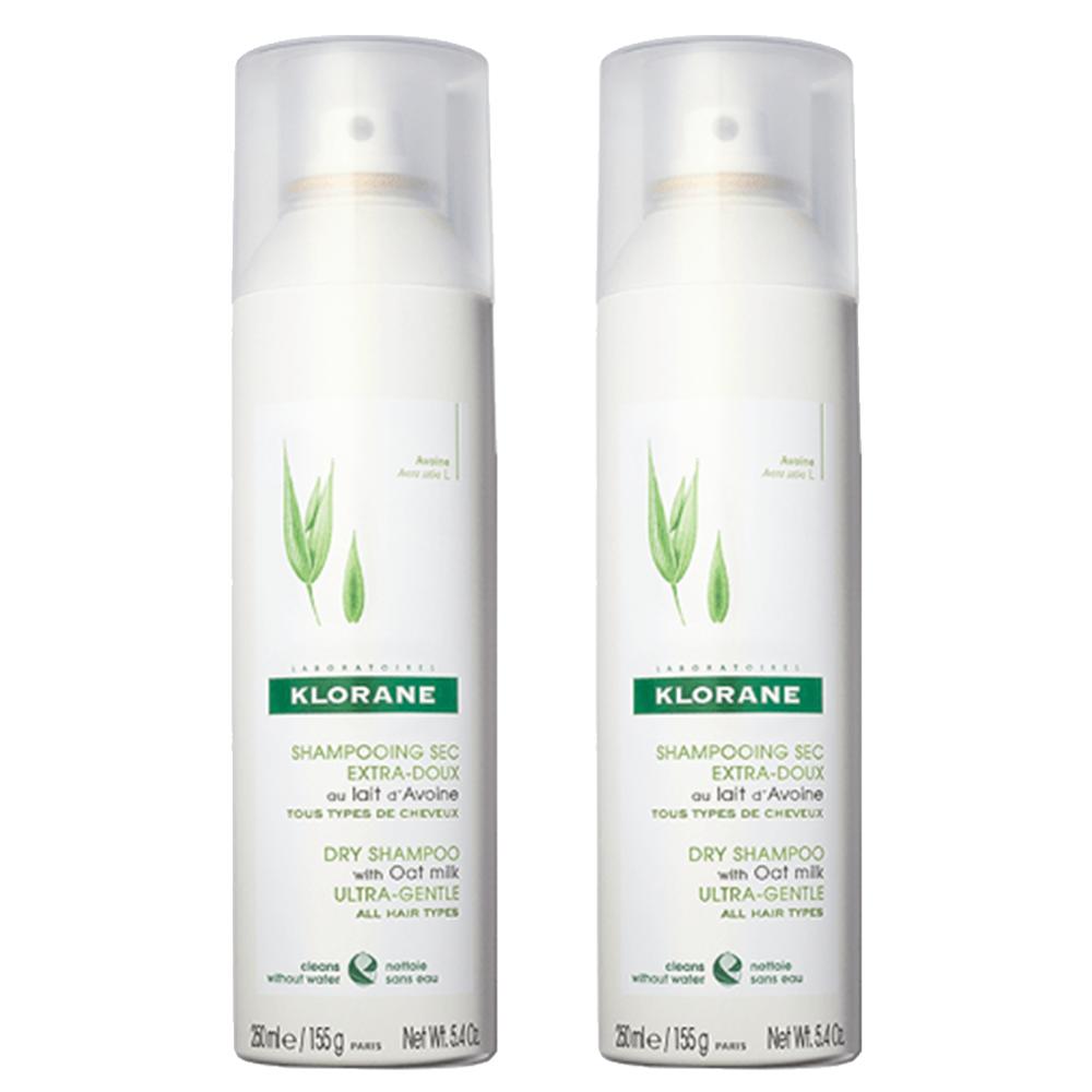 Klorane Dry Shampoo with Oat Milk 250ml Duo