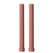 Black Blaze Column Pillar Candle Duo -Peach by Black Blaze