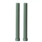 Black Blaze Column Pillar Candle Duo -Eucalyptus by Black Blaze