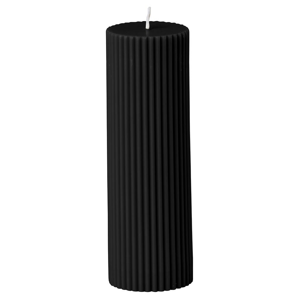 Black Blaze Wide Column Pillar Candle Black AU Adore Beauty