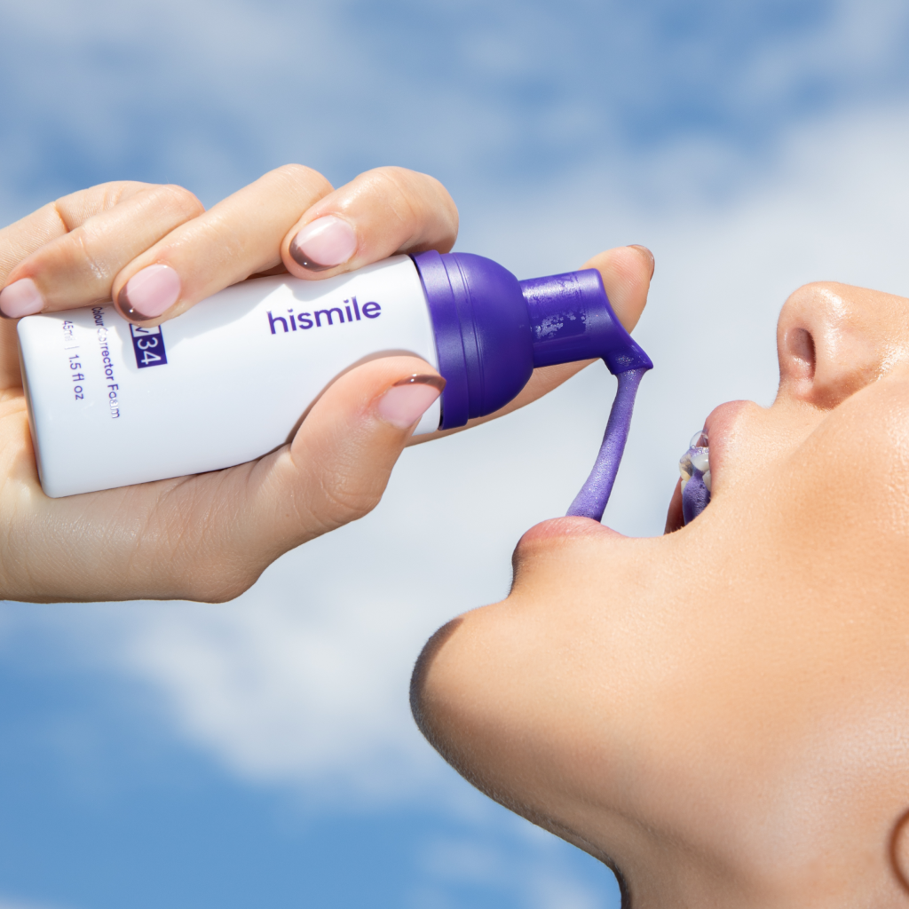 Hismile Colour Corrector V34 Foam Purple whitening foam