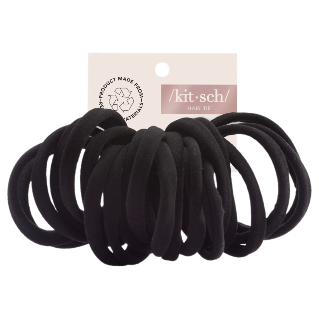 Kitsch Recycled Nylon Elastics Black- Kitsch Hair Ties