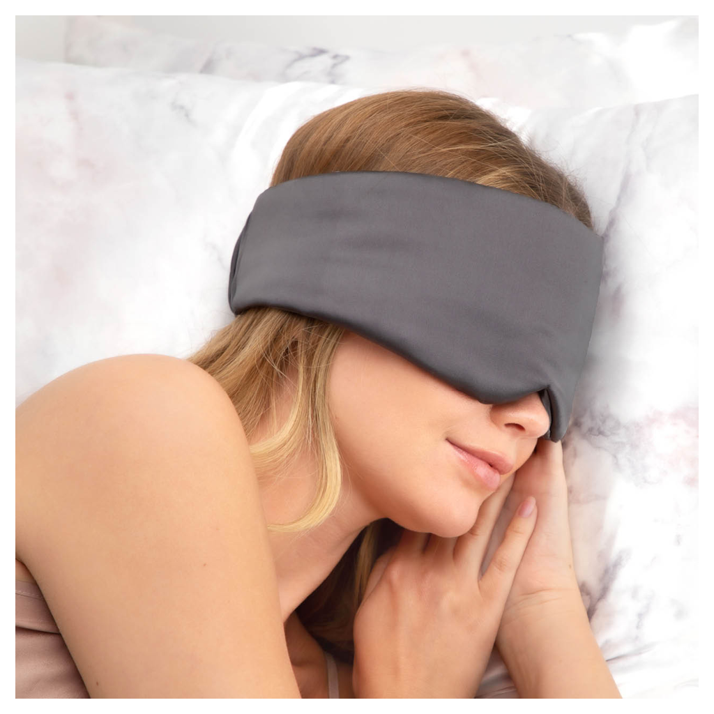 Kitsch Satin pillow eyemask - charcoal