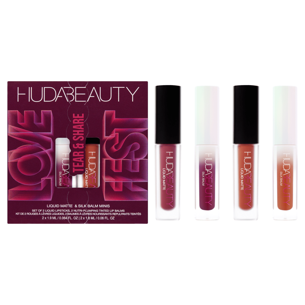 Huda Beauty Lovefest Tear & Share Lip Quad AU | Adore Beauty Huda Beauty Lovefest Tear & Share Lip Quad AU | Adore Beauty