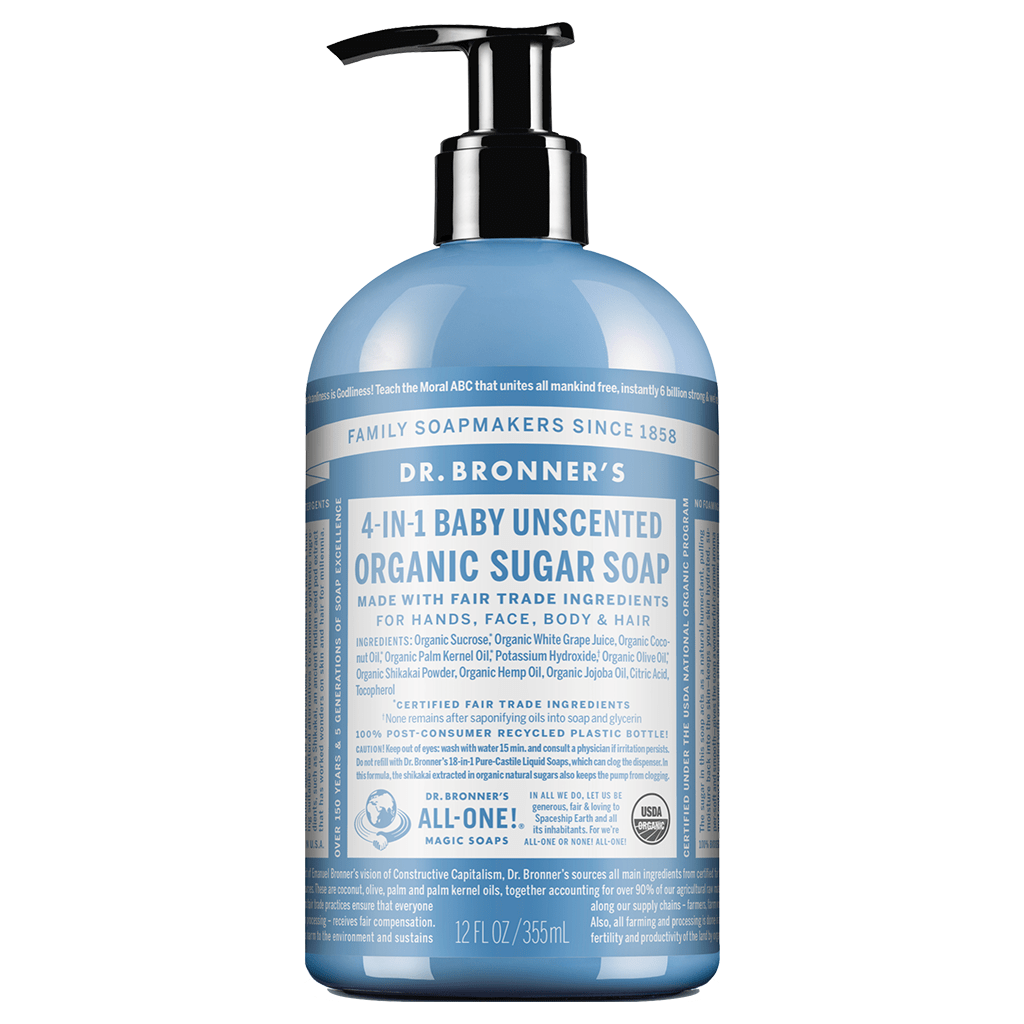 Dr. Bronner's Sugar Baby Unscented Organic Soap Adore Beauty