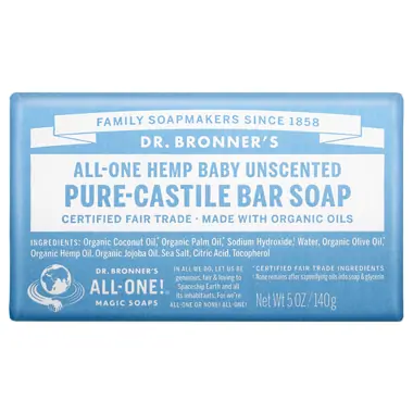 Dr. Bronner's Castile Bar Soap - Baby Unscented