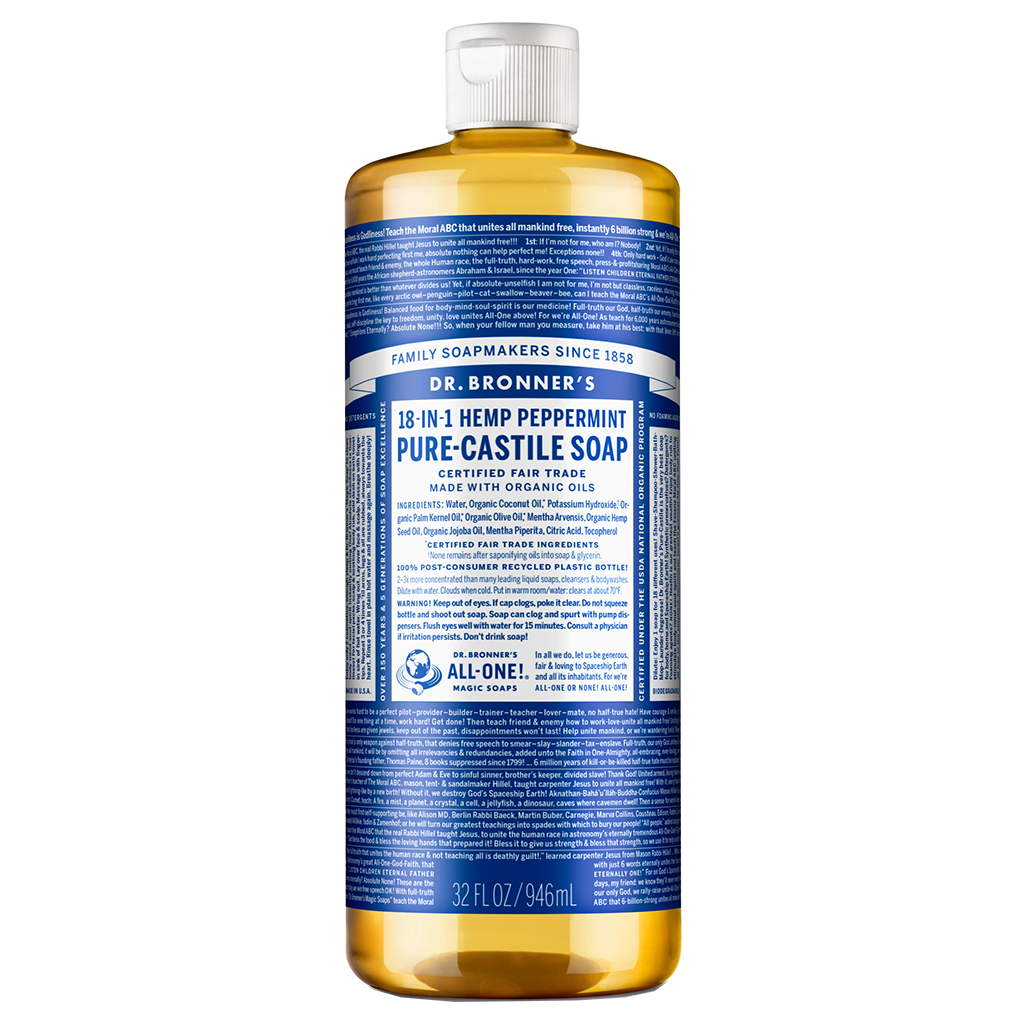 Dr. Bronner s Peppermint Castile Liquid Soap Adore Beauty