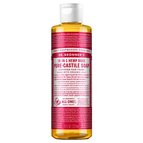 Dr. Bronner's Castile Liquid Soap - Rose 237mL