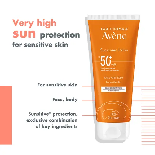 Avène Sunscreen Lotion Face & Body SPF50+
