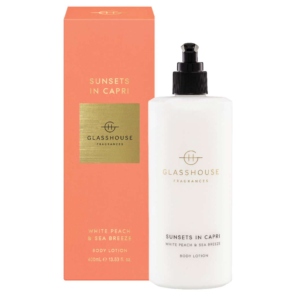 Glasshouse Fragrances SUNSETS IN CAPRI 400mL Body Lotion AU Adore Beauty