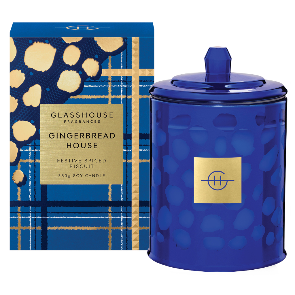 Glasshouse Fragrances Christmas Gingerbread House Candle 380g AU