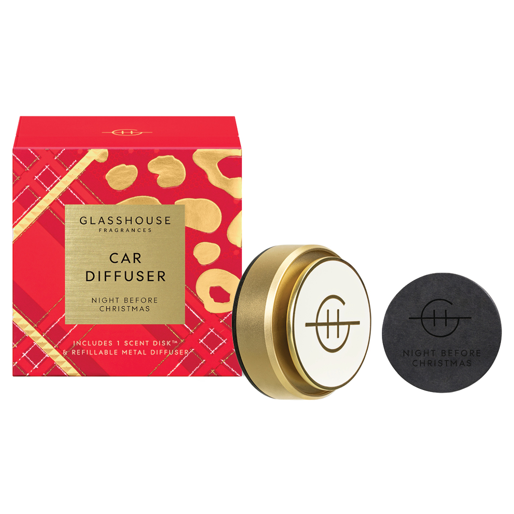 Glasshouse Fragrances Christmas Night Before Christmas Gold Car