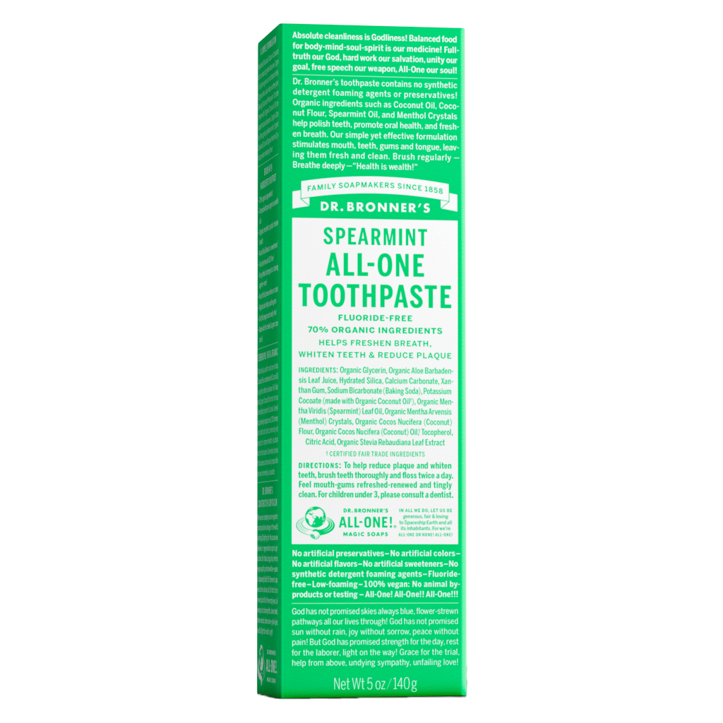 Dr Bronner's Organic Toothpaste Spearmint AU Adore Beauty