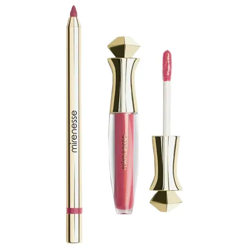 Mirenesse Kissproof Baby Rose + Gloss Plumper On Top Duo