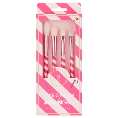 SPECTRUM MEANS GIRLS CANDY CANE "YOU GO GLEN COCO" 4 PIECE BRUSH SET - 20% OFF