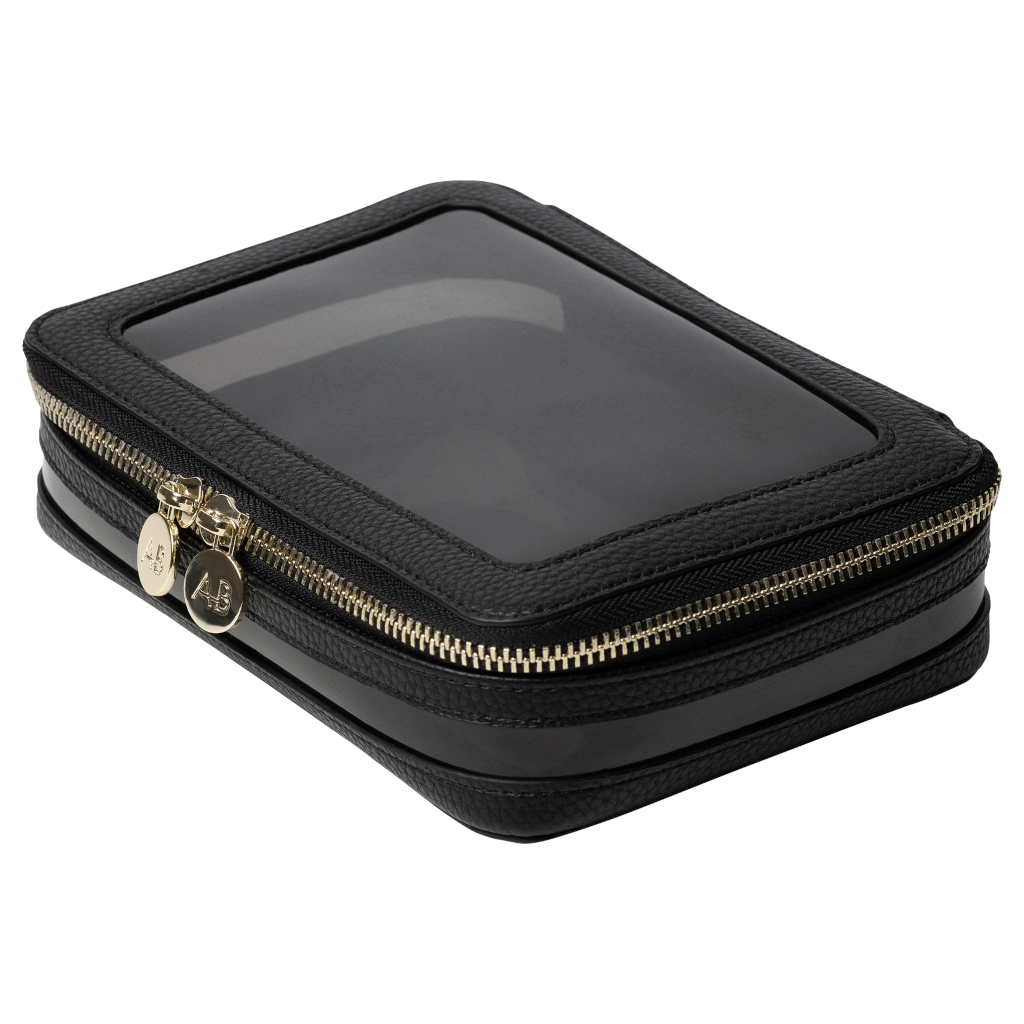 Adore Beauty Medium Cosmetic Bag - Black/Smoke