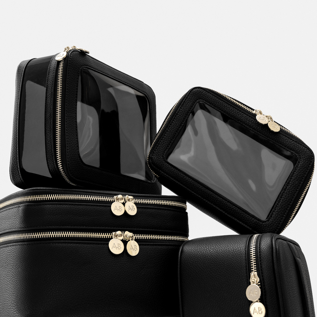 Adore Beauty Double Compartment Travel Case - Black