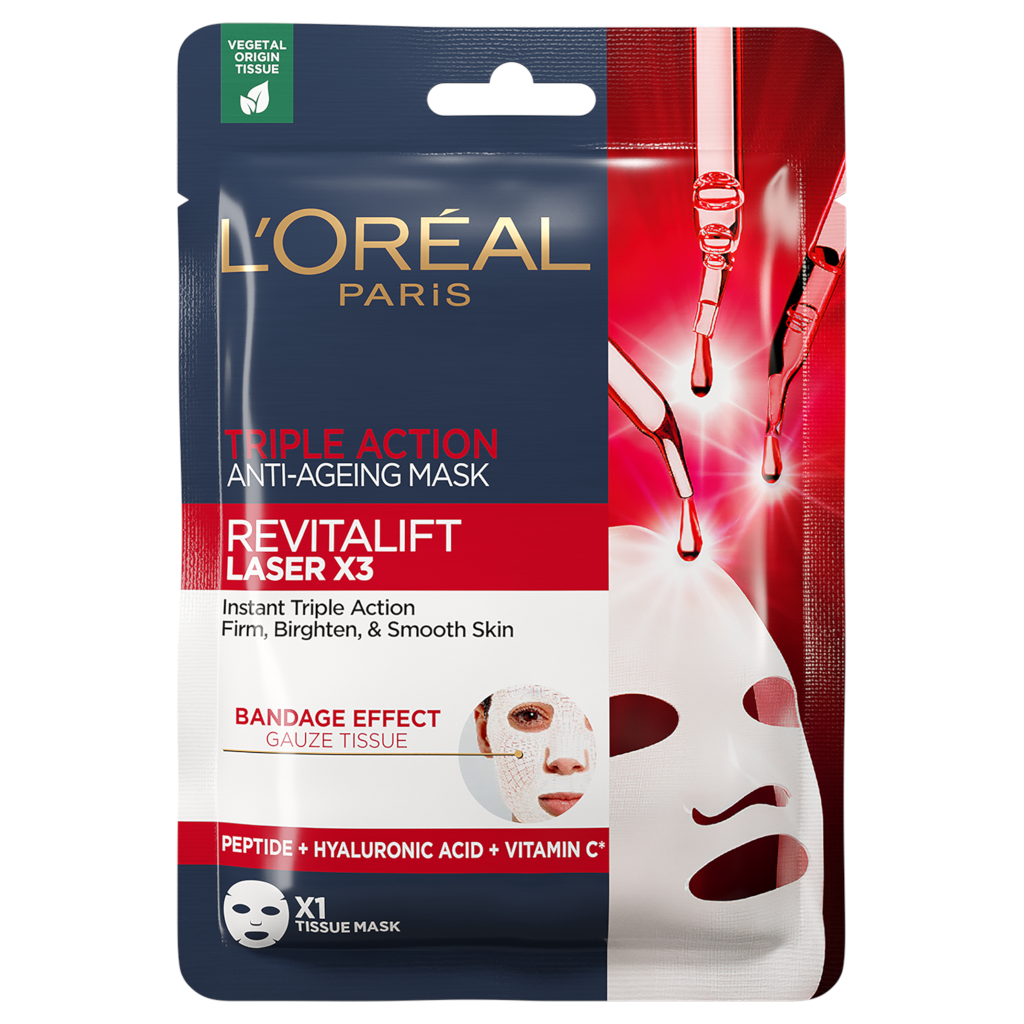 L'Oreal Paris Laser X3 Triple Action Anti-Ageing Sheet Mask - 1pc