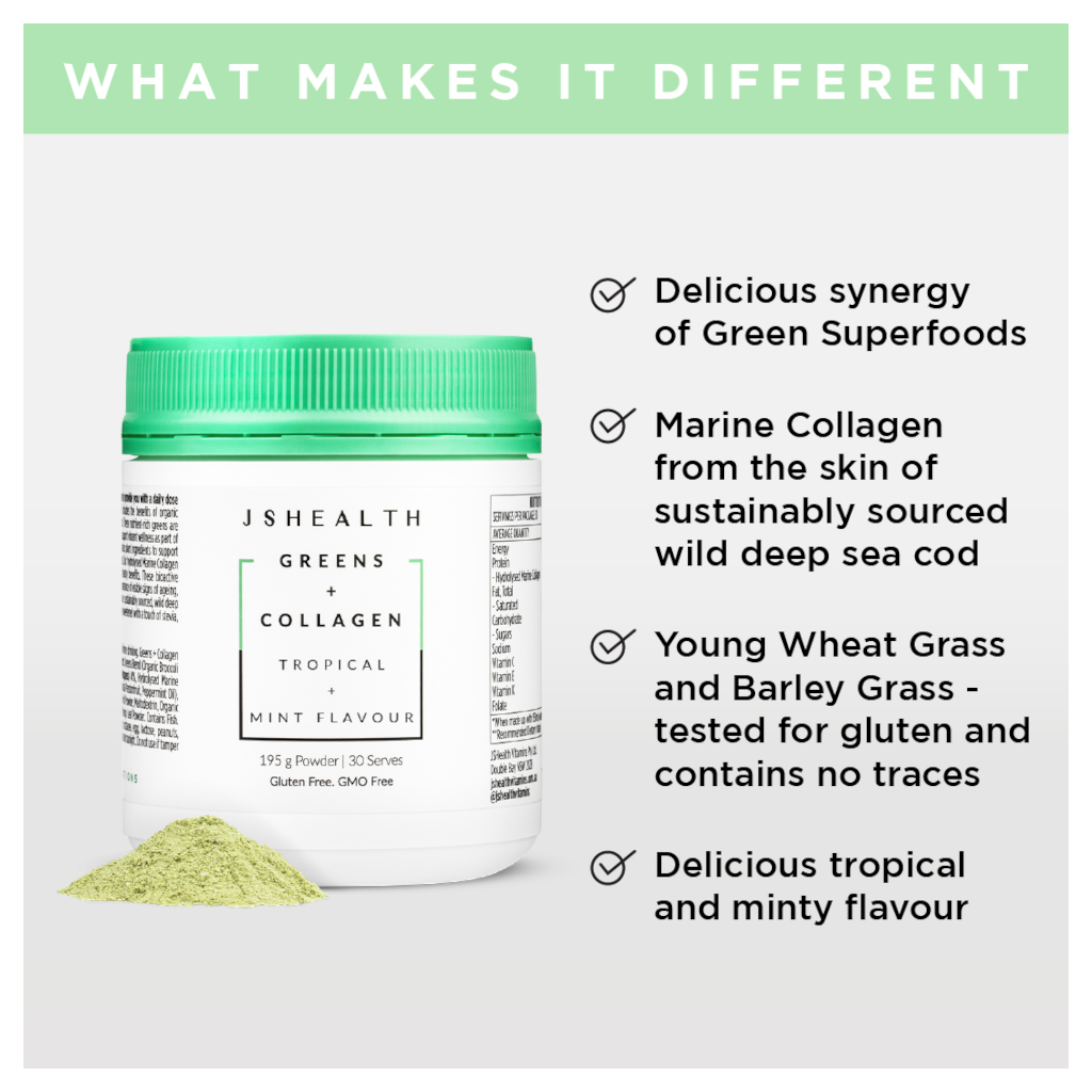 JSHEALTH Greens + Collagen 195g