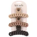 Kitsch Eco-friendly Chain Claw Clip 3pc Set - Neutrals