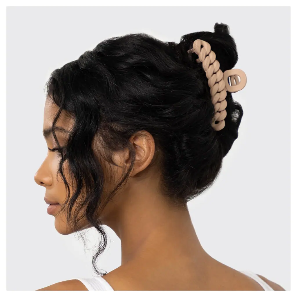 Kitsch Eco-friendly Chain Claw Clip 3pc Set - Neutrals