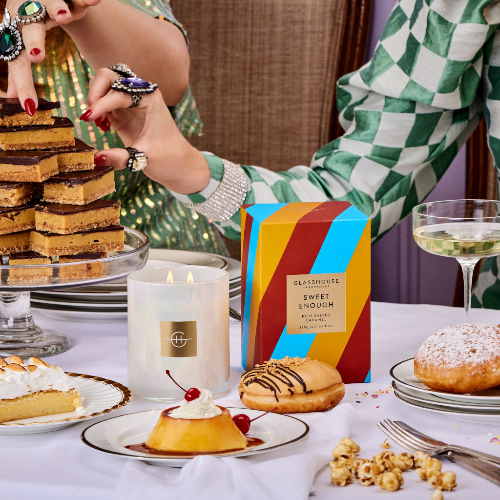 Glasshouse SWEET ENOUGH Rich Salted Caramel Candle 380g AU Adore Beauty