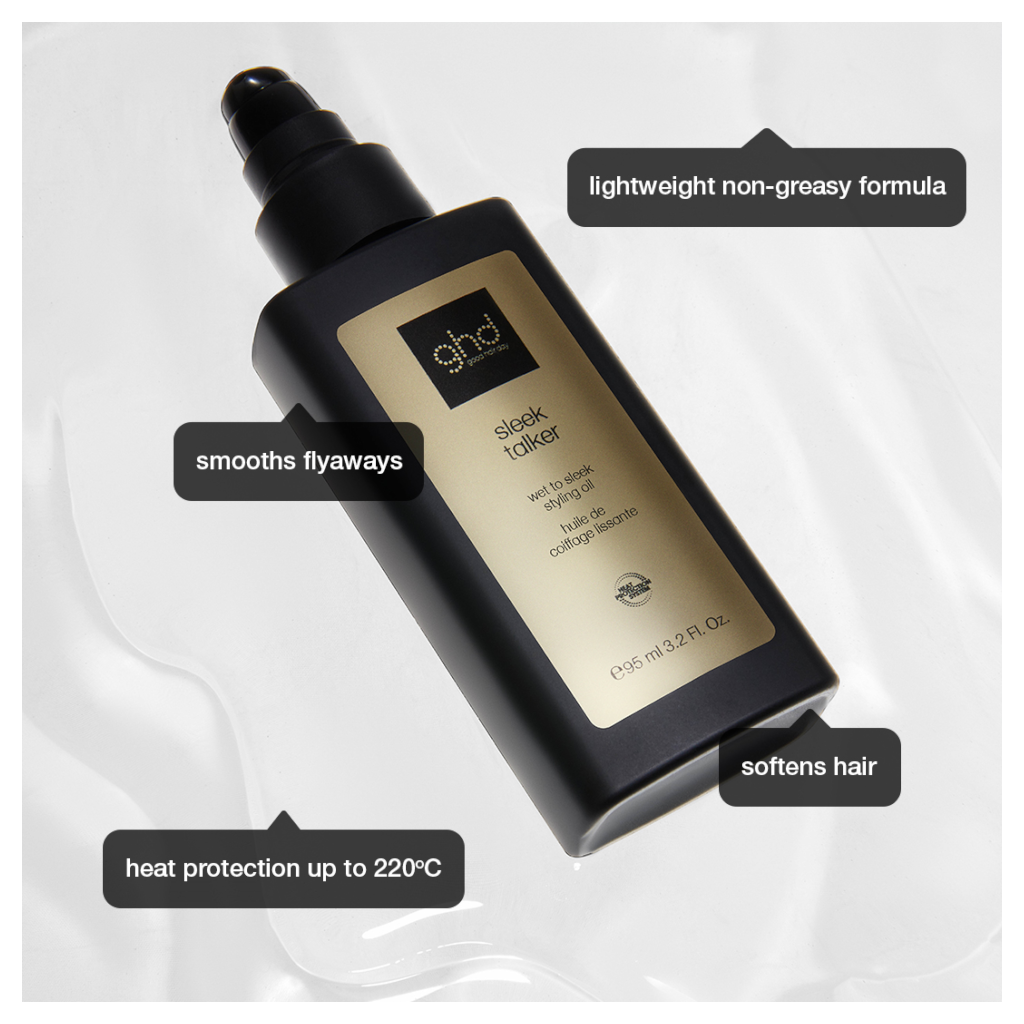 GHD Sleek Talker Wet To Sleek Hair Oil With Heat Protection 95mL