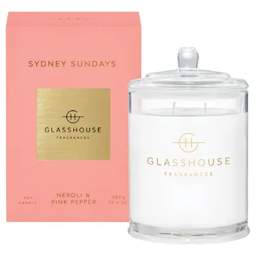 Glasshouse Fragrances SYDNEY SUNDAYS 380g Soy Candle