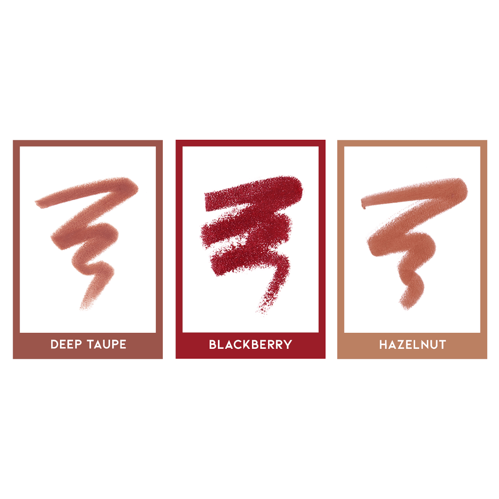 Anastasia Beverly Hills Mini Lip Liner Trio Deep Taupe, Blackberry