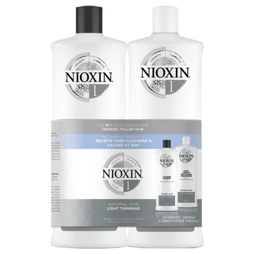 Nioxin System 1 - 1 Litre Duo Pack