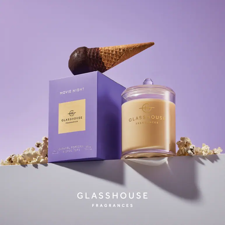 Glasshouse Fragrances MOVIE NIGHT 380g SOY CANDLE
