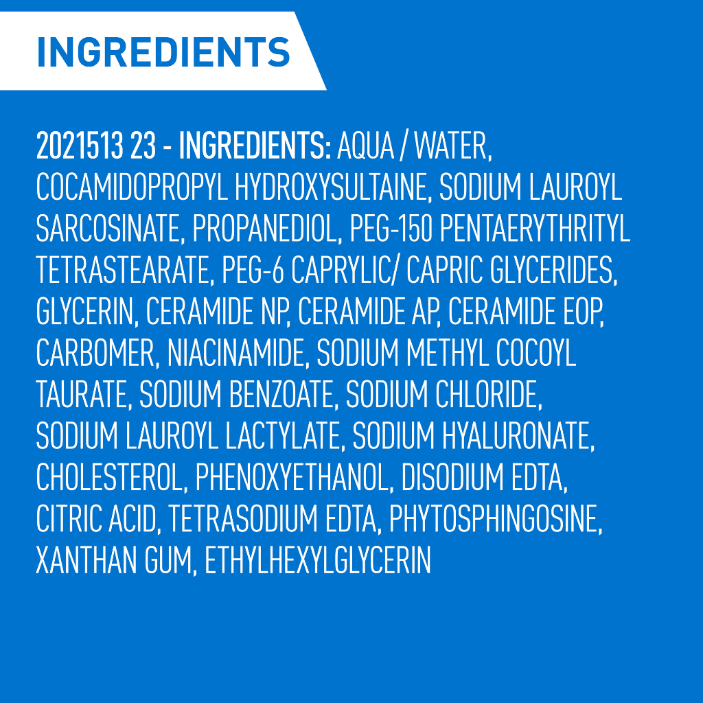 Cerave foaming on sale facial cleanser ingredients