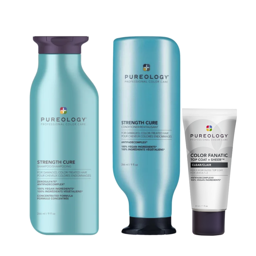Pureology Strength Cure & Top Coat Glaze Trio Bundle by Pureology