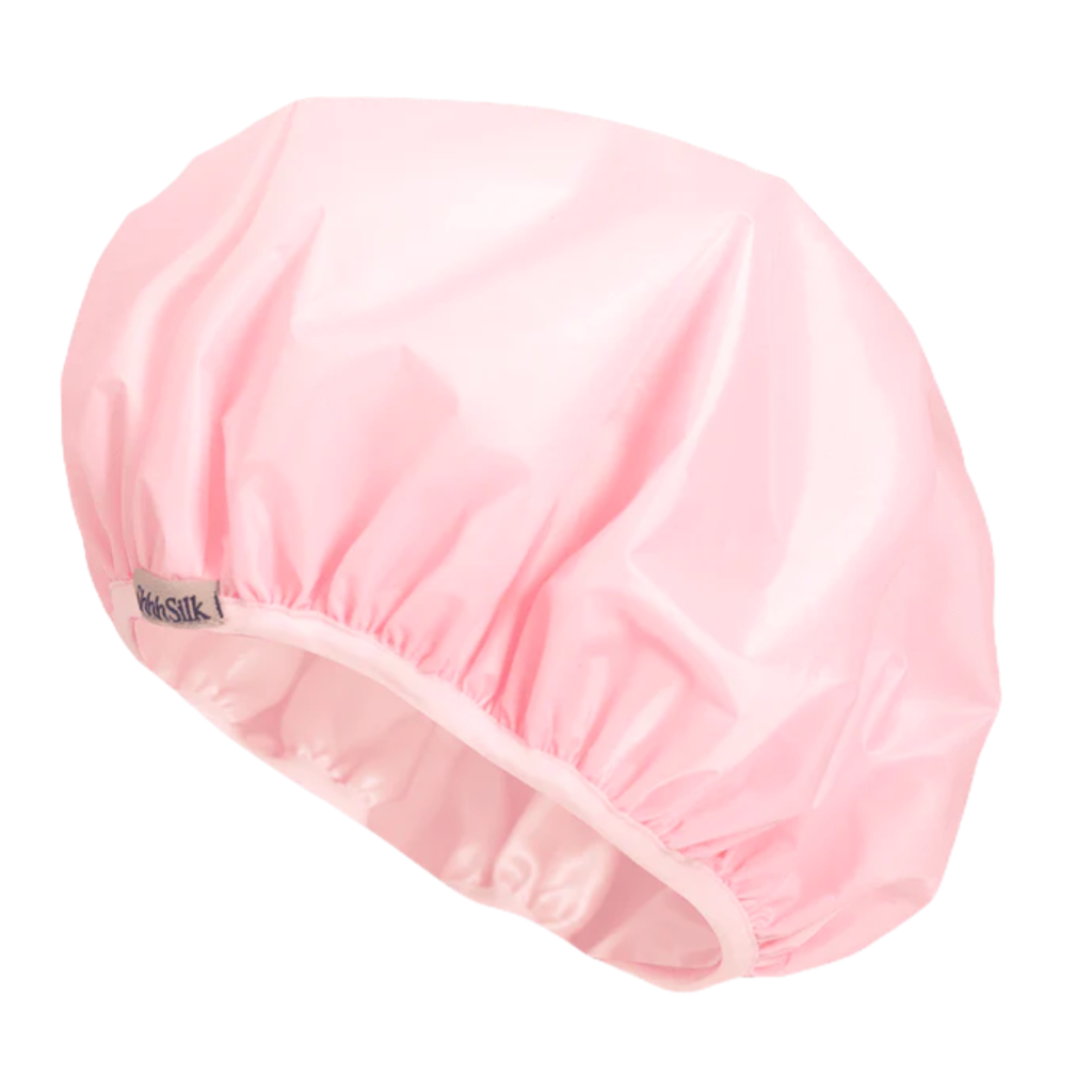Shhh Silk Silk Lined Shower Cap Pink Silk Shower Cap Adore Beauty