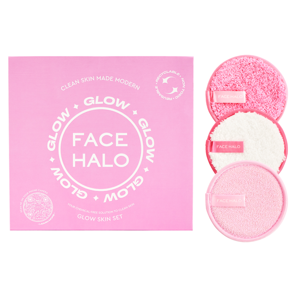 Face Halo Glow Kit Reusable cleansing pads